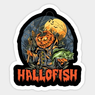 Fishing Pumpkin Halloween Custome Funny Ideas For Men Women Sticker